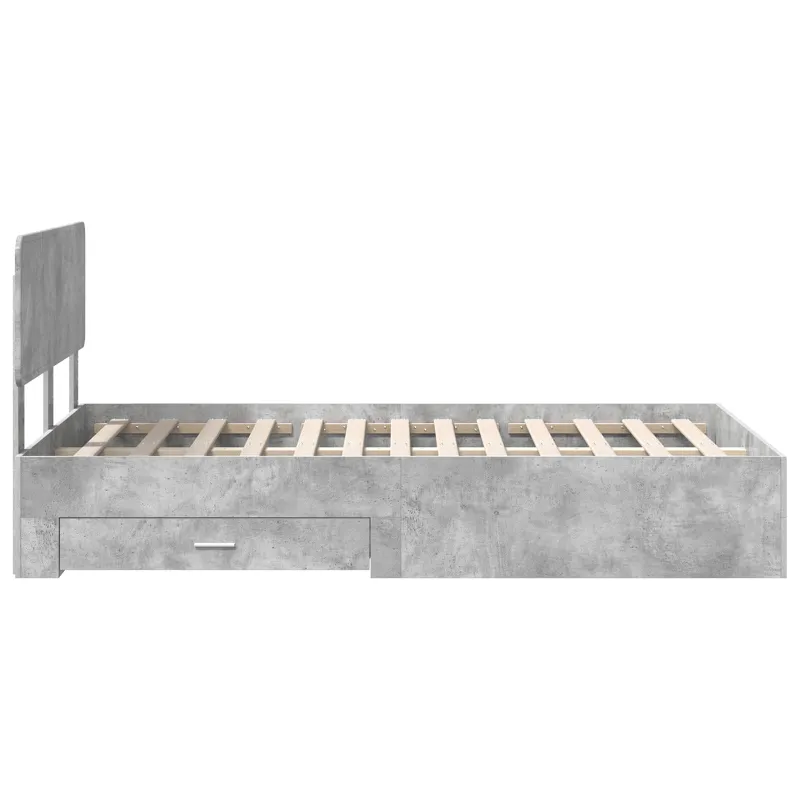 Lovos rėmas Betono pilka 120 x 200 cm Apdirbta mediena