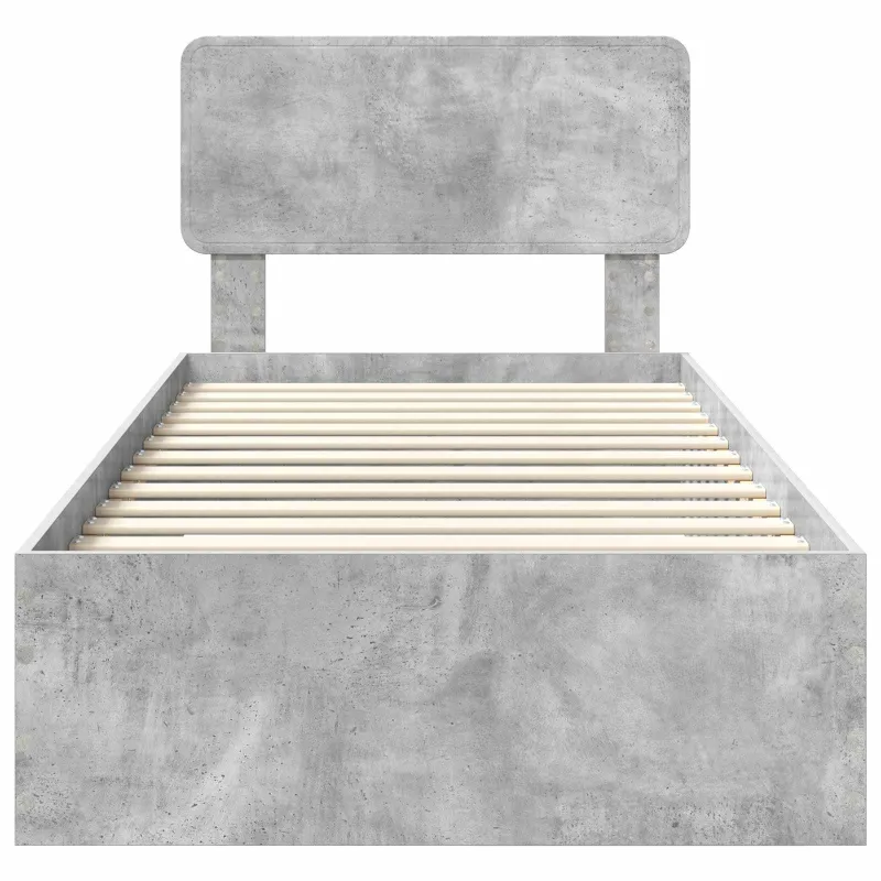 Lovos rėmas Betono pilka 90 x 200 cm Apdirbta mediena