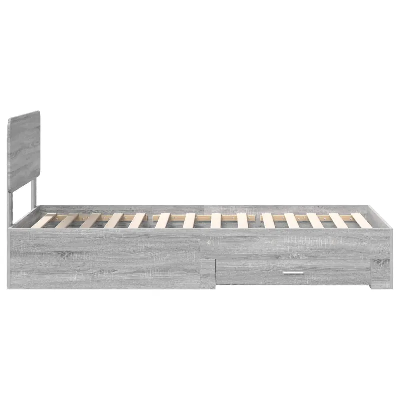 Lovos rėmas Pilkas Sonoma 90 x 190 cm Apdirbta mediena