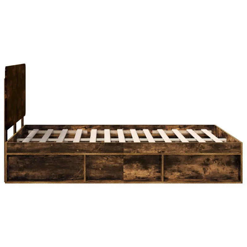 Lovos rėmas Rūkyta ąžuolas 160 x 200 cm Kietos pušies mediena