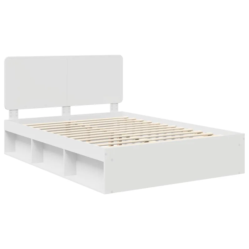 Lovos rėmas Balta 150 x 200 cm Kietos pušies mediena