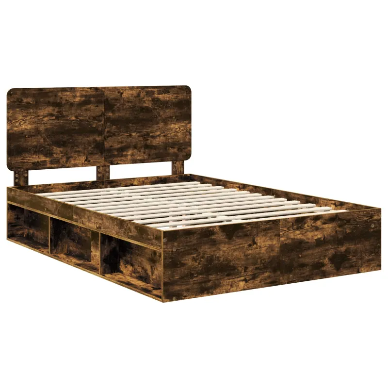 Lovos rėmas Rūkyta ąžuolas 150 x 200 cm Kietos pušies mediena