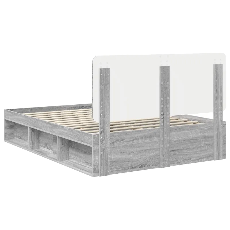 Lovos rėmas Pilkas Sonoma 140 x 190 cm Kietos pušies mediena