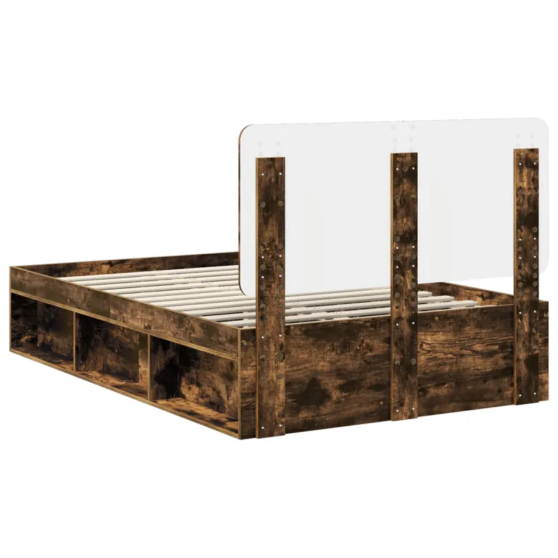 Lovos rėmas Rūkyta ąžuolas 120 x 200 cm Kietos pušies mediena