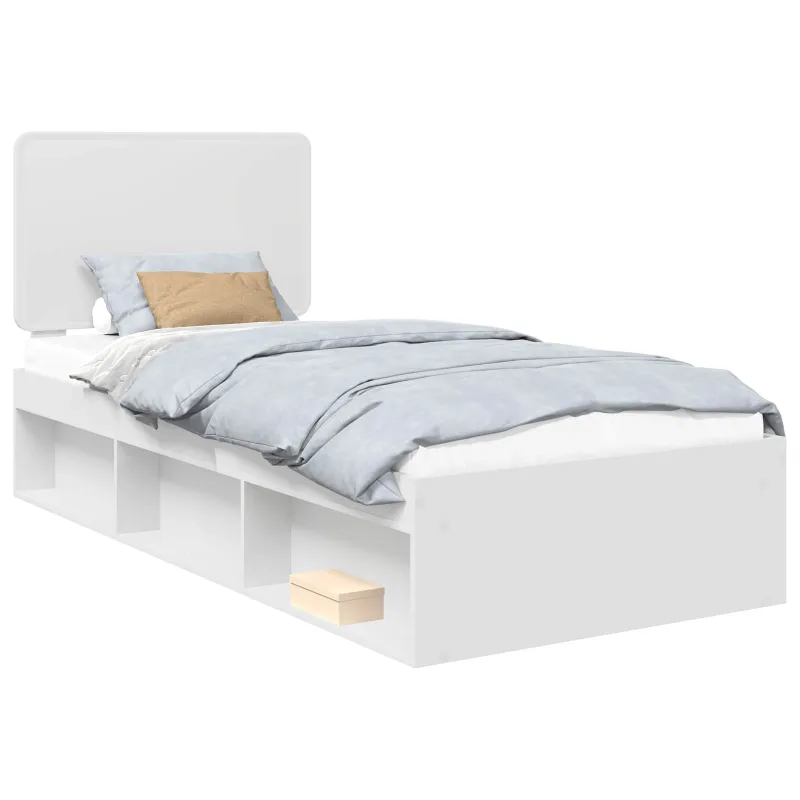 Lovos rėmas Balta 90 x 200 cm Kietos pušies mediena