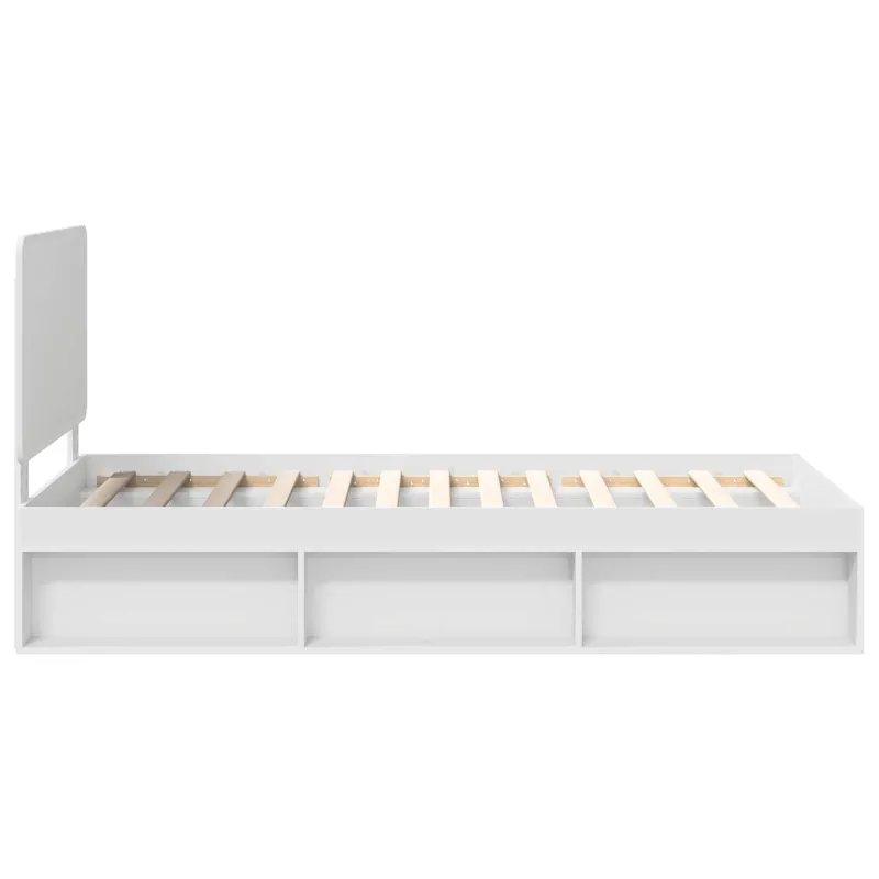 Lovos rėmas Balta 90 x 200 cm Kietos pušies mediena