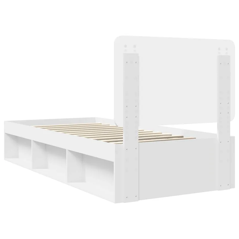 Lovos rėmas Balta 90 x 200 cm Kietos pušies mediena