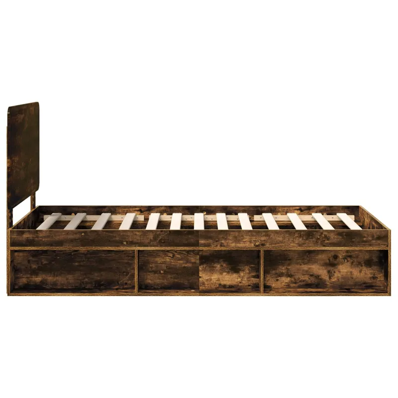 Lovos rėmas Rūkyta ąžuolas 75 x 190 cm Kietos pušies mediena