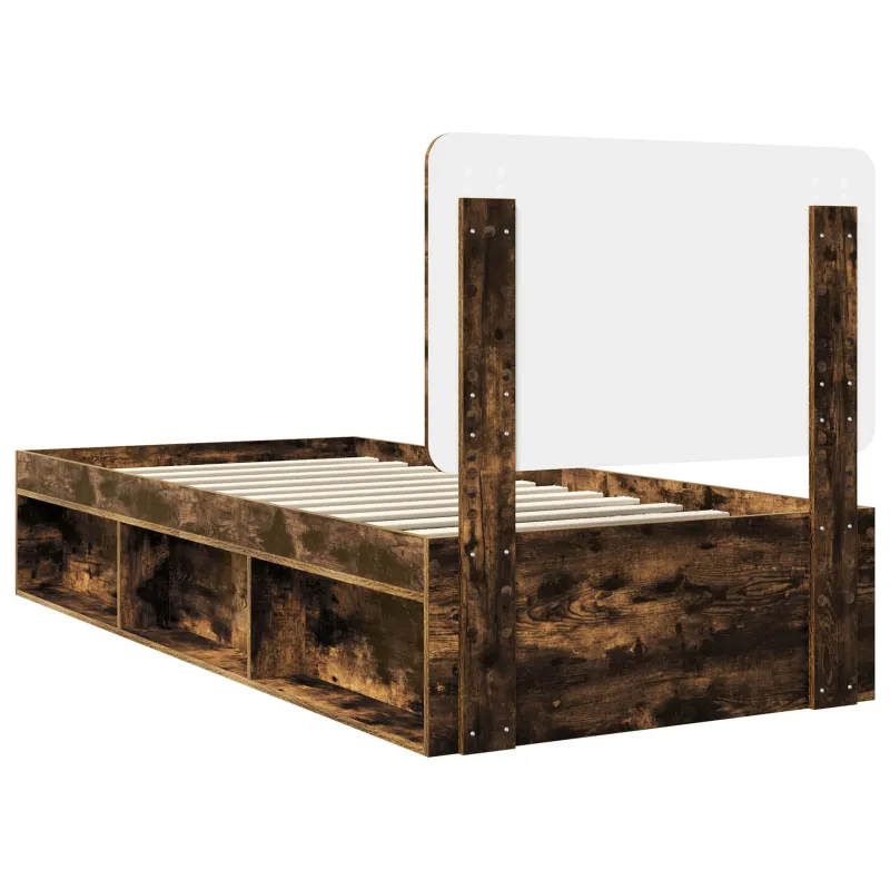Lovos rėmas Rūkyta ąžuolas 75 x 190 cm Kietos pušies mediena