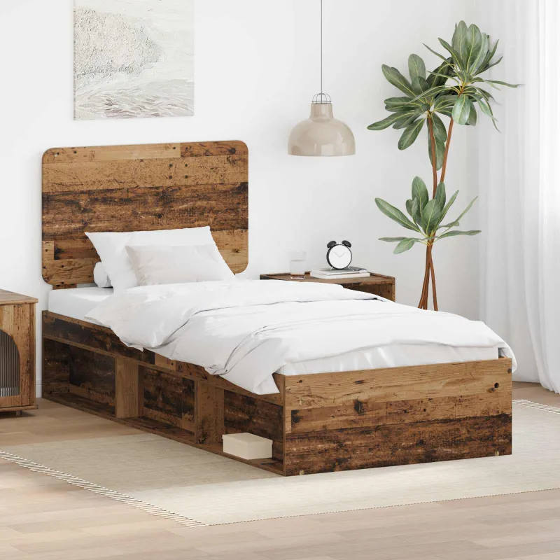 Lovos rėmas Senas medis 75 x 190 cm Kietos pušies mediena