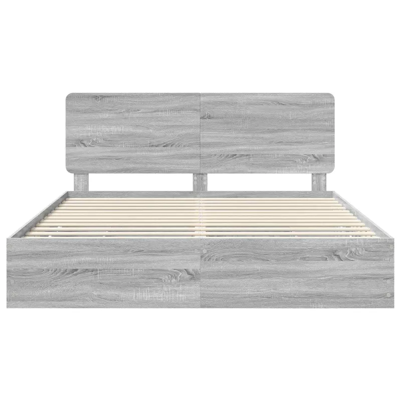Lovos rėmas Pilkas Sonoma 200 x 200 cm Inžinerinė mediena