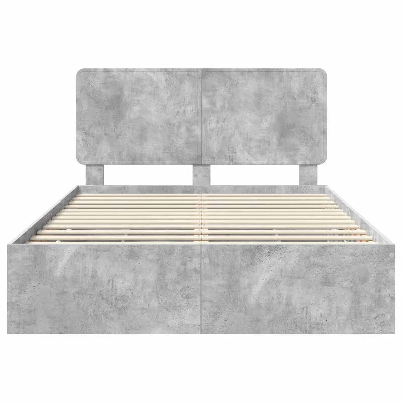 Lovos rėmas Betono pilka 140 x 190 cm Inžinerinė mediena