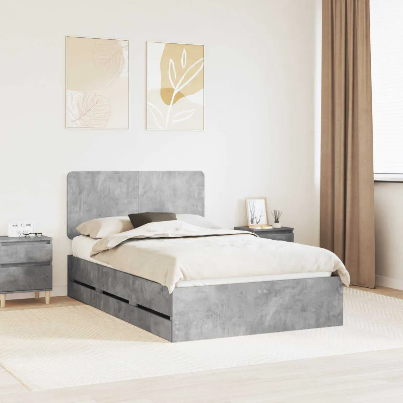 Lovos rėmas Betono pilka 135 x 190 cm Inžinerinė mediena