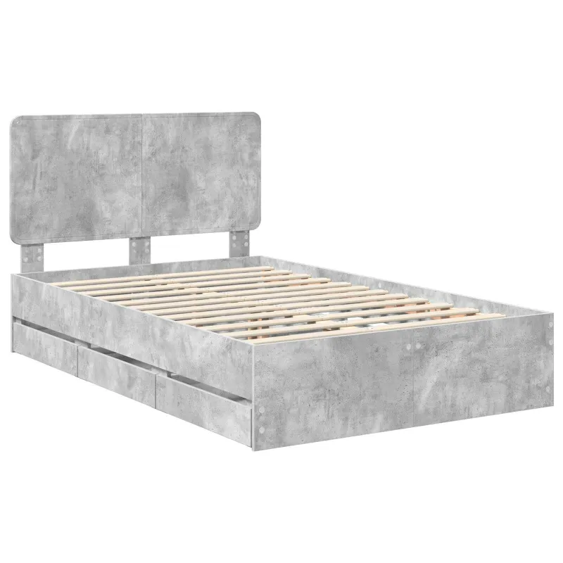 Lovos rėmas Betono pilka 135 x 190 cm Inžinerinė mediena