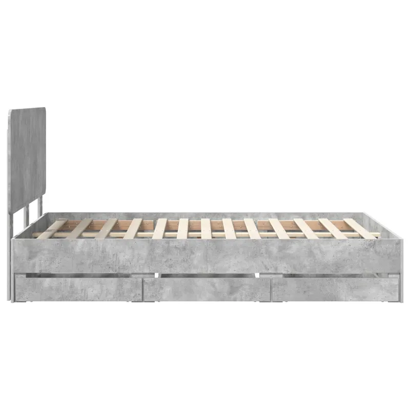 Lovos rėmas Betono pilka 135 x 190 cm Inžinerinė mediena
