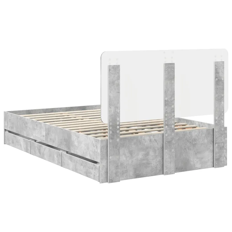 Lovos rėmas Betono pilka 135 x 190 cm Inžinerinė mediena