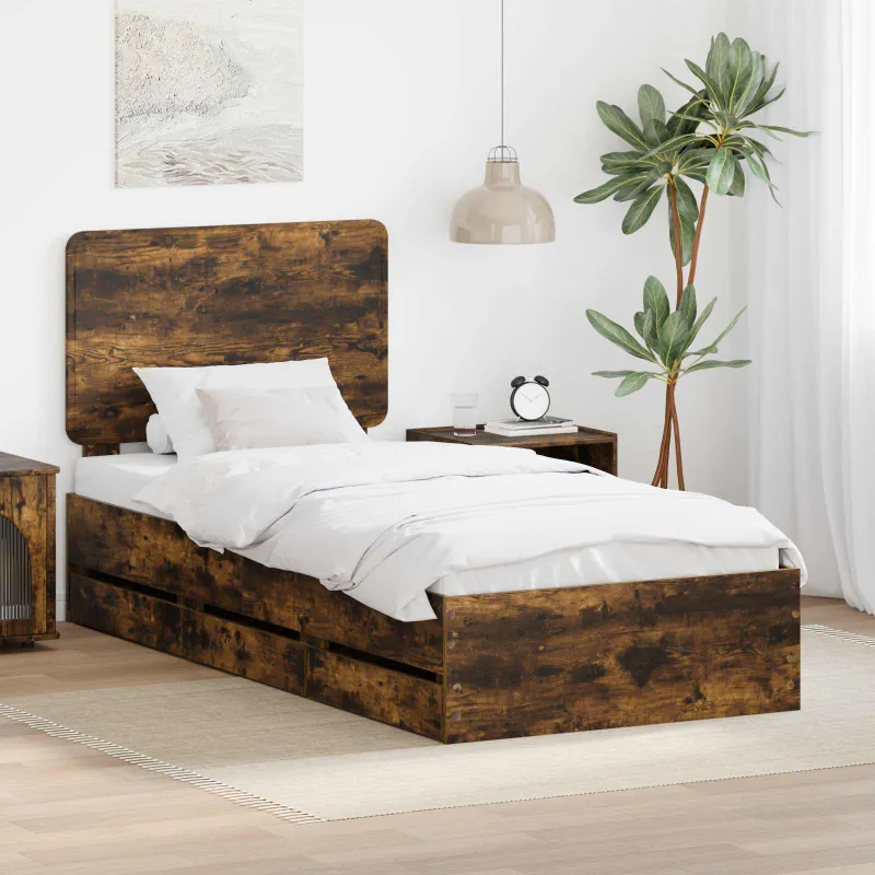 Lovos rėmas Rūkyta ąžuolas 100 x 200 cm Inžinerinė mediena