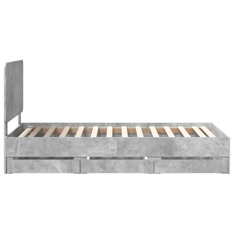Lovos rėmas Betono pilka 90 x 200 cm Inžinerinė mediena