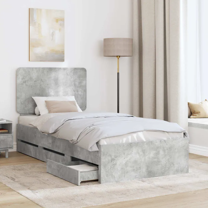 Lovos rėmas Betono pilka 75 x 190 cm Inžinerinė mediena