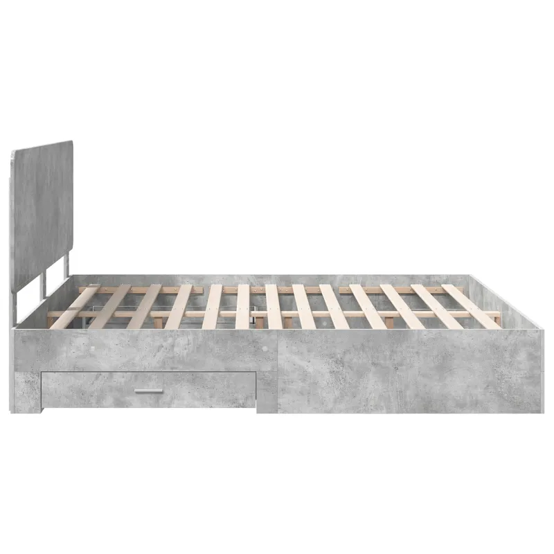 Lovos rėmas Betono pilka 200 x 200 cm Apdirbta mediena