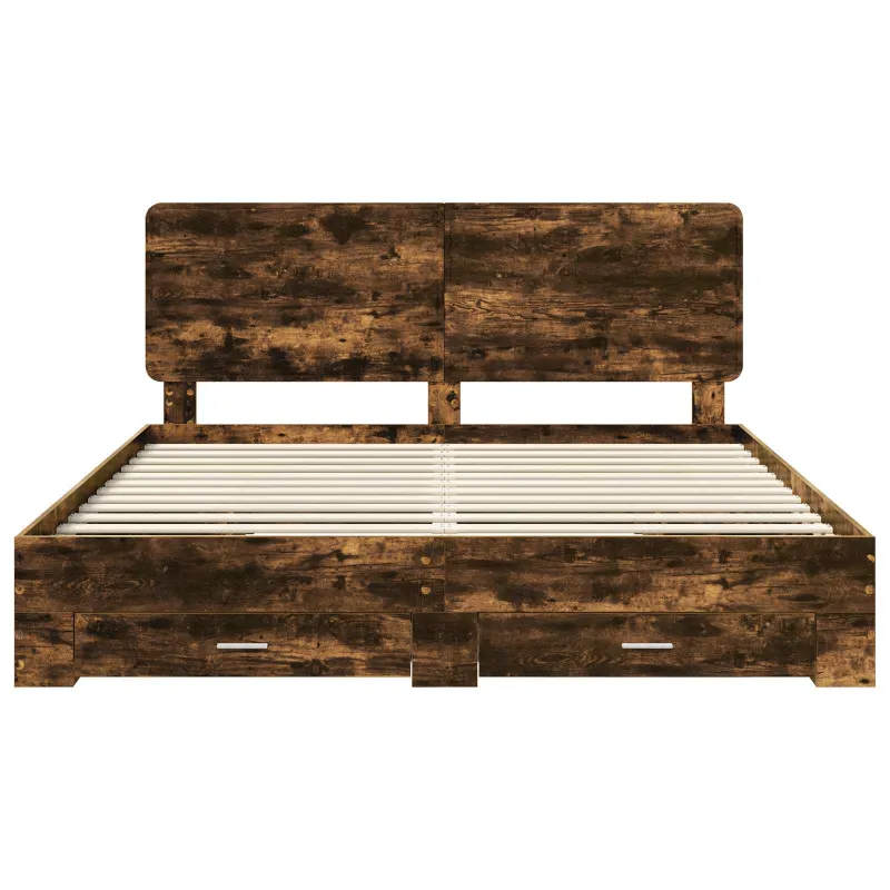Lovos rėmas Rūkyta ąžuolas 200 x 200 cm Apdirbta mediena