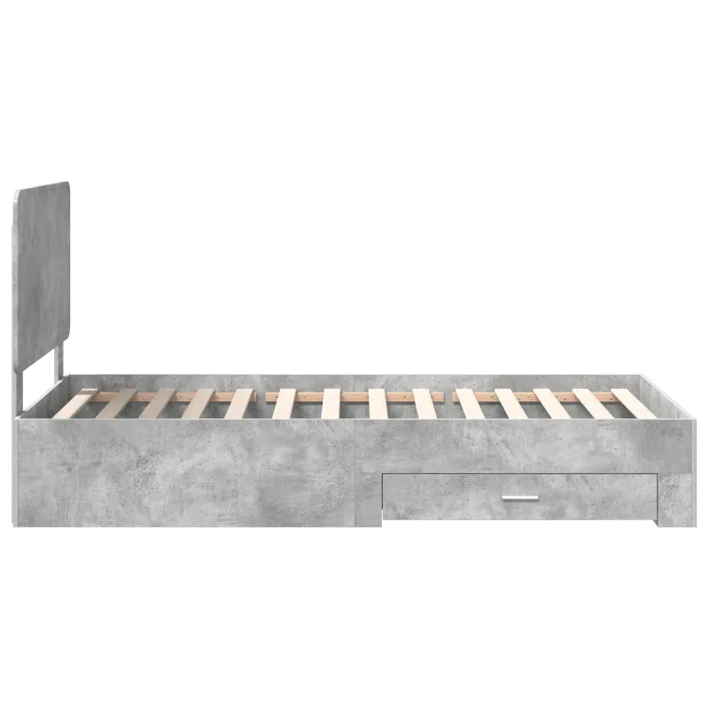 Lovos rėmas Betono pilka 90 x 200 cm Apdirbta mediena