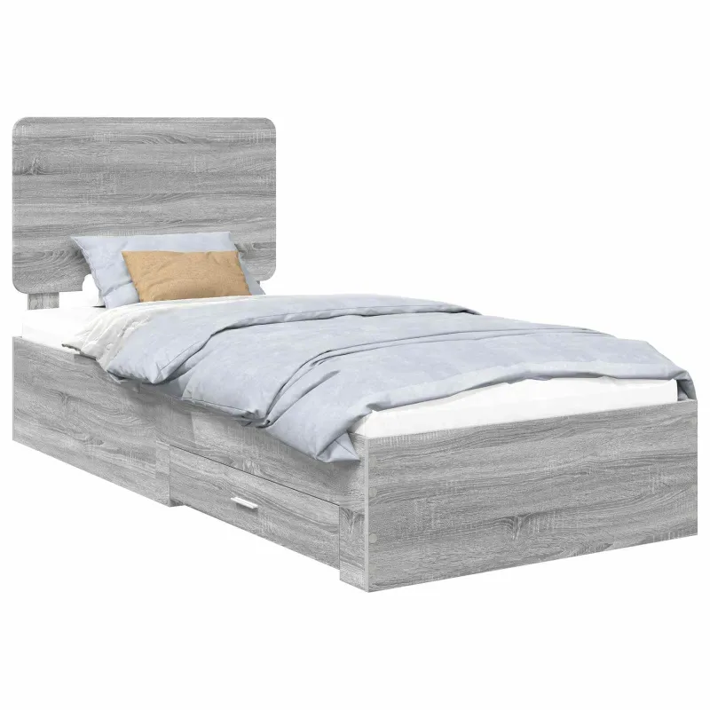 Lovos rėmas Pilkas Sonoma 90 x 200 cm Apdirbta mediena