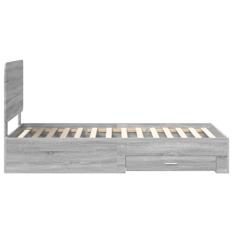Lovos rėmas Pilkas Sonoma 90 x 190 cm Apdirbta mediena