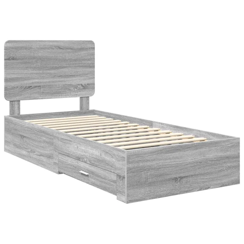 Lovos rėmas Pilkas Sonoma 75 x 190 cm Apdirbta mediena