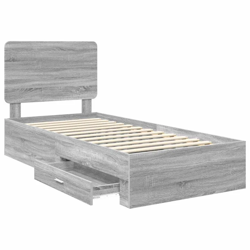 Lovos rėmas Pilkas Sonoma 75 x 190 cm Apdirbta mediena