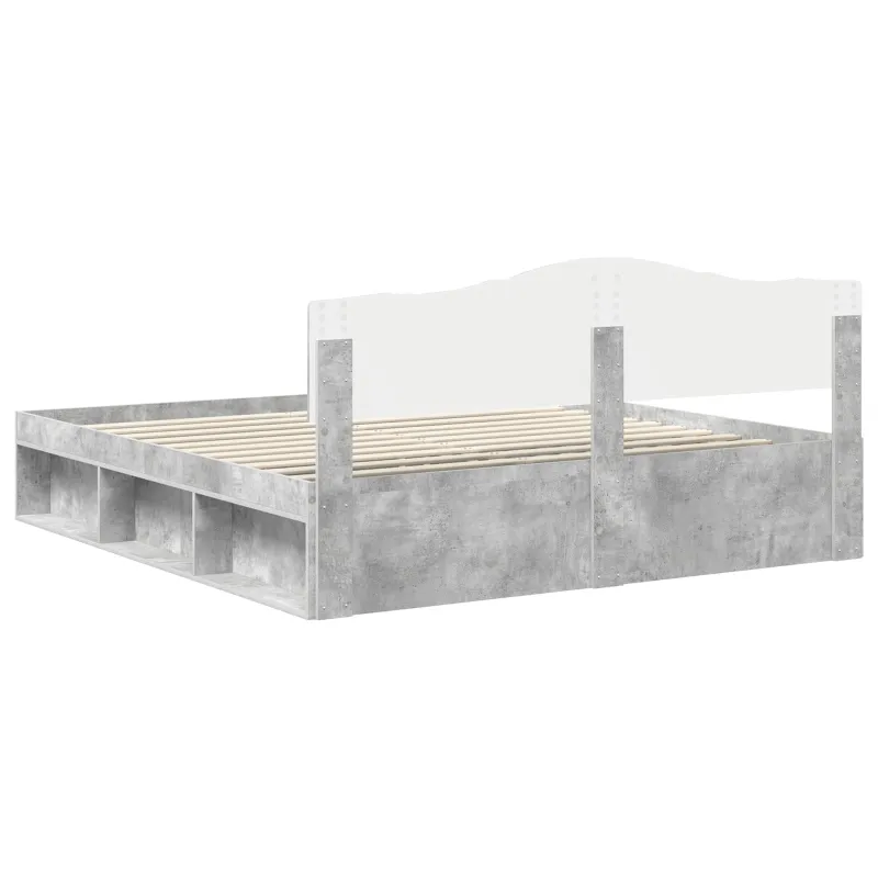 Lovos rėmas Betoninė 180 x 200 cm Kietos pušies mediena