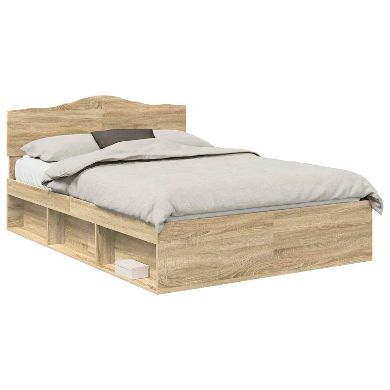 Lovos rėmas Sonoma ąžuolas 150 x 200 cm Kietos pušies mediena