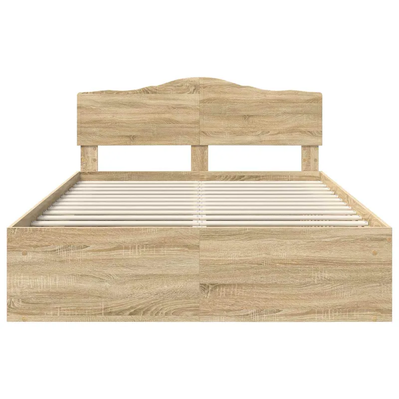 Lovos rėmas Sonoma ąžuolas 150 x 200 cm Kietos pušies mediena