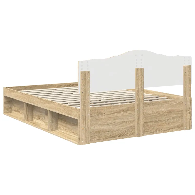 Lovos rėmas Sonoma ąžuolas 150 x 200 cm Kietos pušies mediena