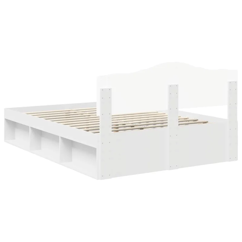 Lovos rėmas Balta 140 x 190 cm Kietos pušies mediena