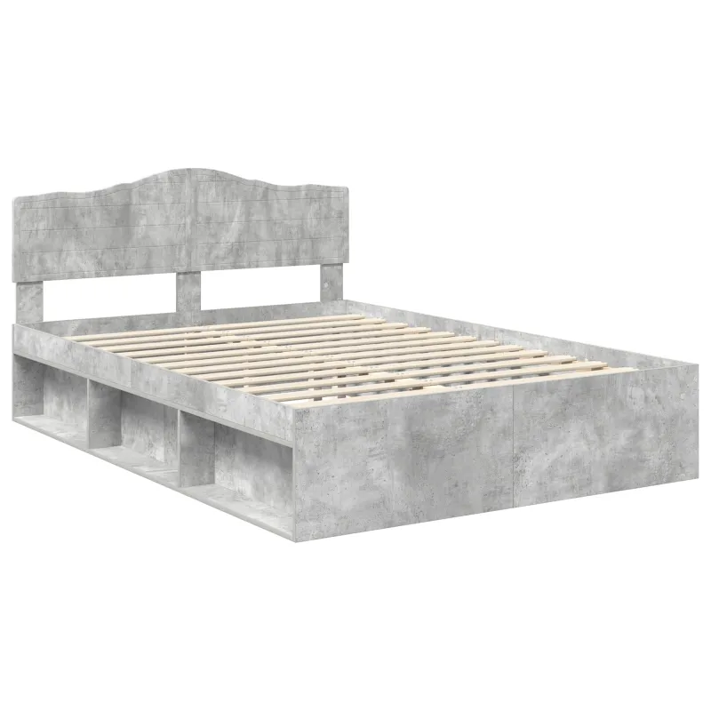 Lovos rėmas Betoninė 140 x 190 cm Kietos pušies mediena