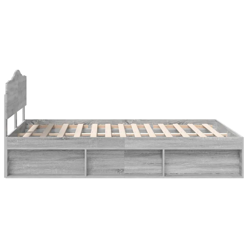 Lovos rėmas Pilkas Sonoma 140 x 190 cm Kietos pušies mediena
