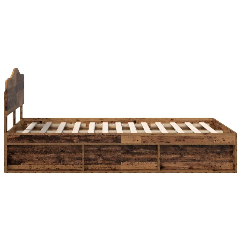 Lovos rėmas Senas medis 135 x 190 cm Kietos pušies mediena
