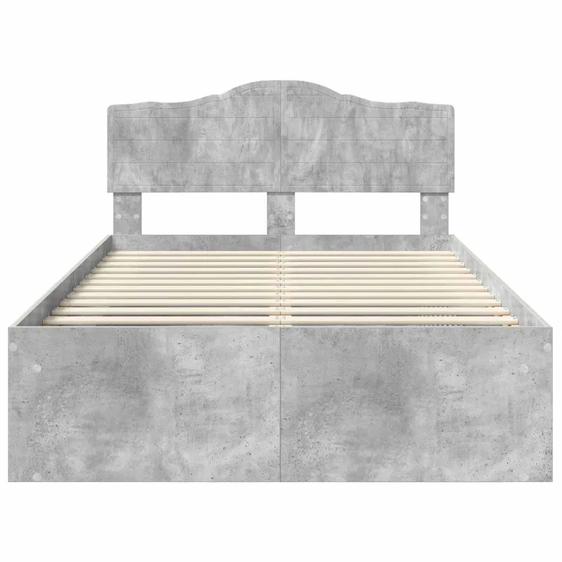 Lovos rėmas Betoninė 120 x 190 cm Kietos pušies mediena