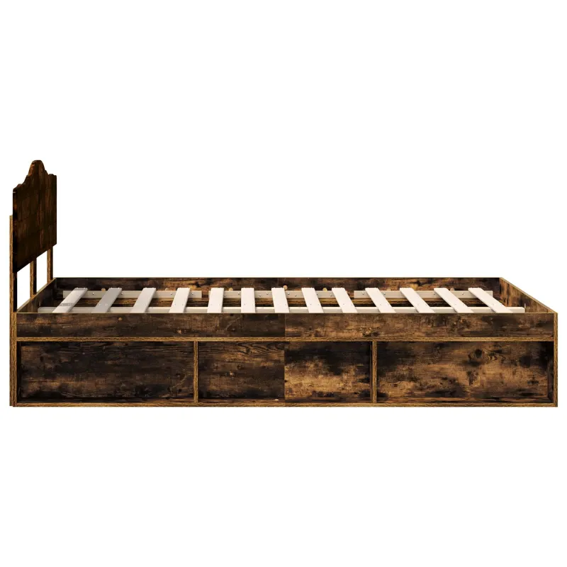 Lovos rėmas Rūkyta ąžuolas 120 x 190 cm Kietos pušies mediena