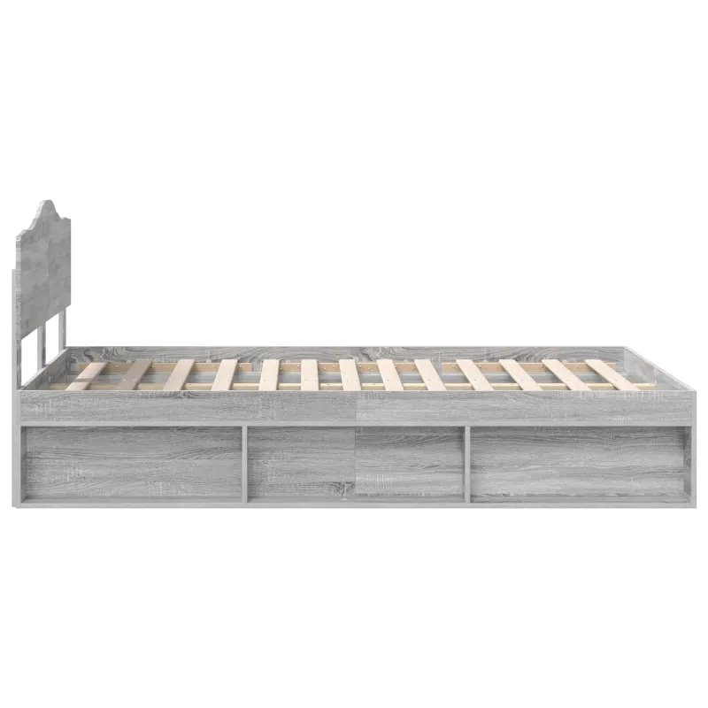 Lovos rėmas Pilkas Sonoma 120 x 190 cm Kietos pušies mediena
