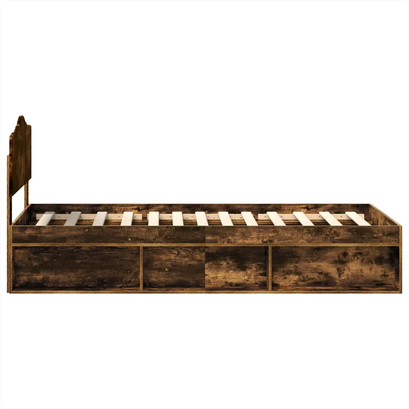Lovos rėmas Rūkyta ąžuolas 90 x 200 cm Kietos pušies mediena