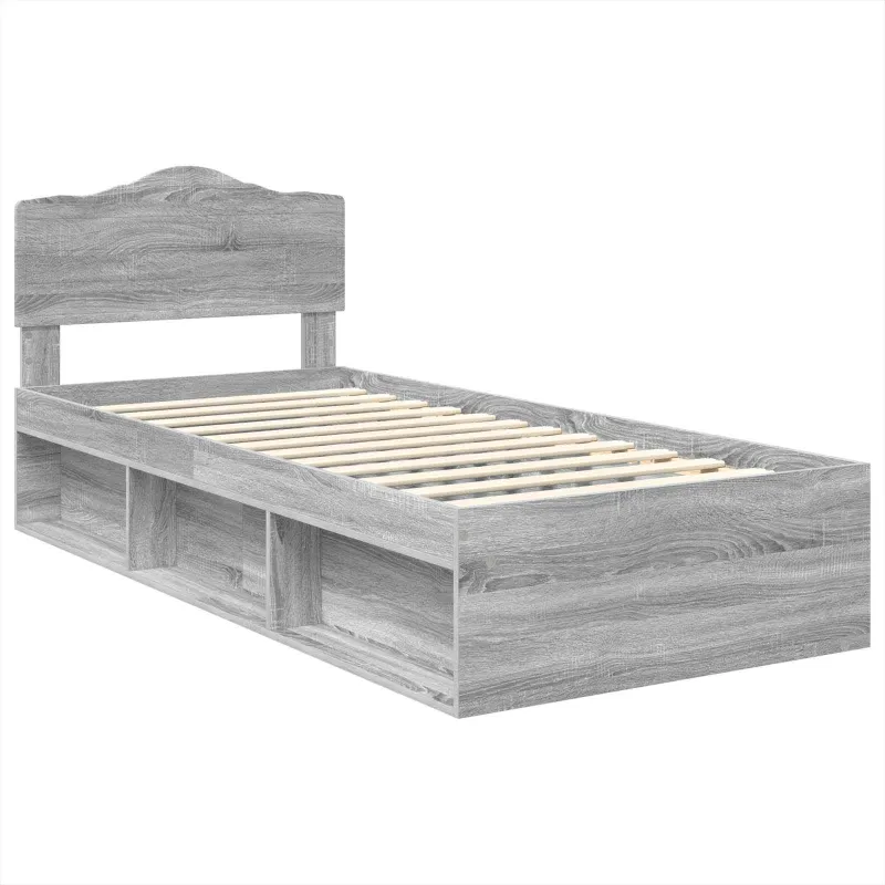 Lovos rėmas Pilkas Sonoma 90 x 190 cm Kietos pušies mediena