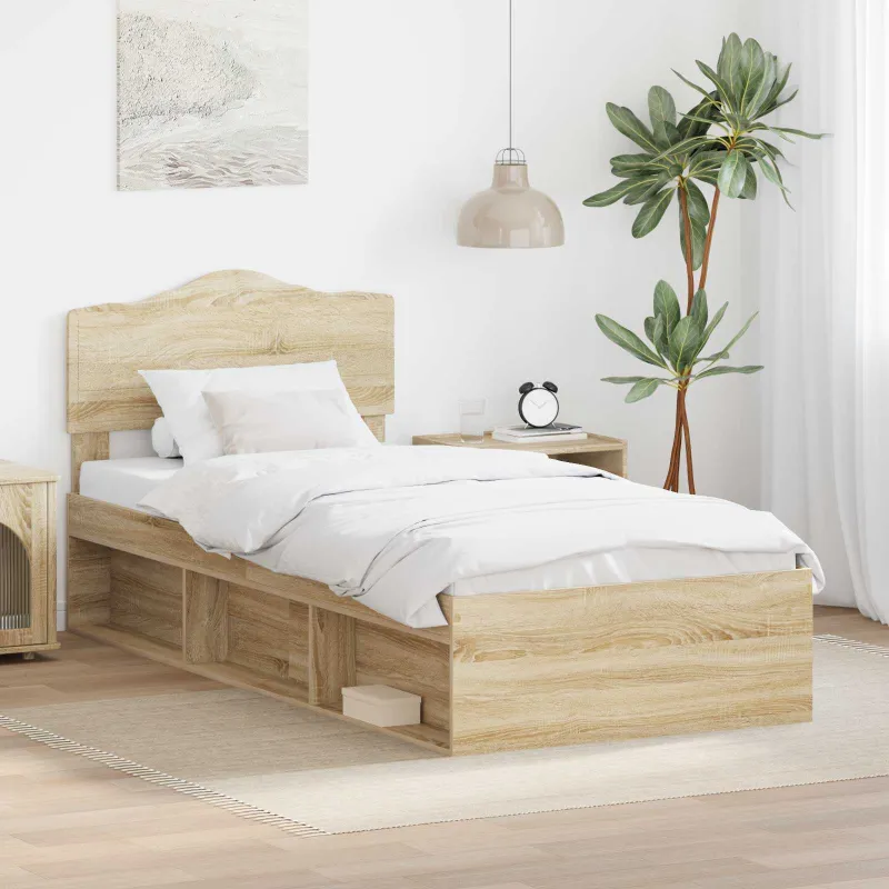 Lovos rėmas Sonoma ąžuolas 75 x 190 cm Kietos pušies mediena