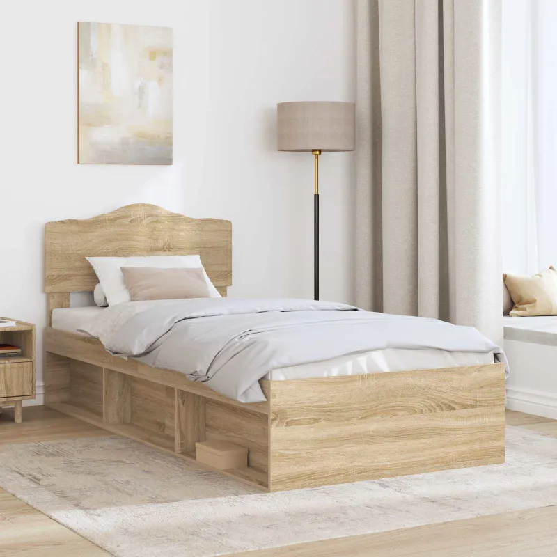 Lovos rėmas Sonoma ąžuolas 75 x 190 cm Kietos pušies mediena