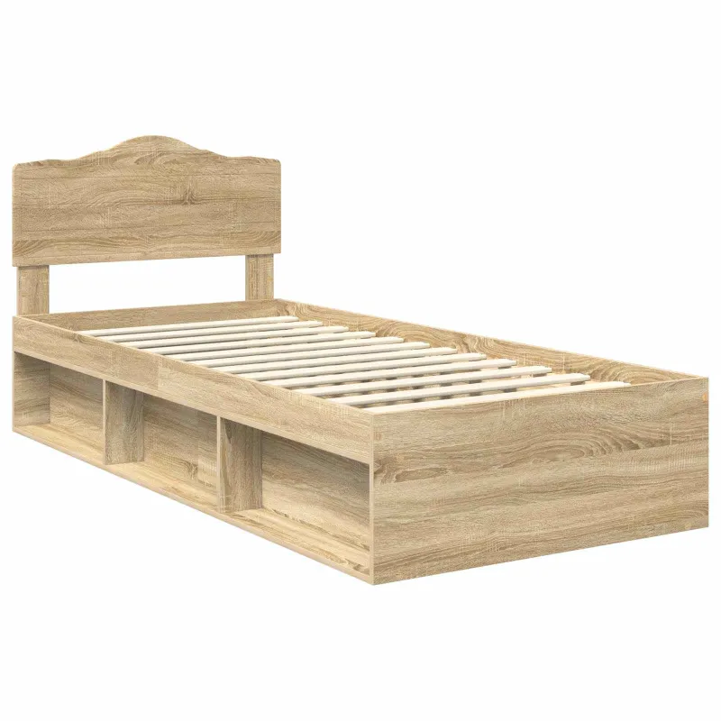 Lovos rėmas Sonoma ąžuolas 75 x 190 cm Kietos pušies mediena