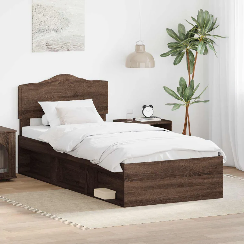 Lovos rėmas Rudas ąžuolas 75 x 190 cm Kietos pušies mediena