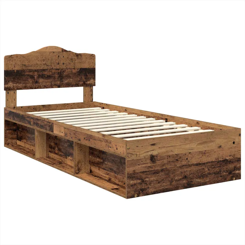 Lovos rėmas Senas medis 75 x 190 cm Kietos pušies mediena