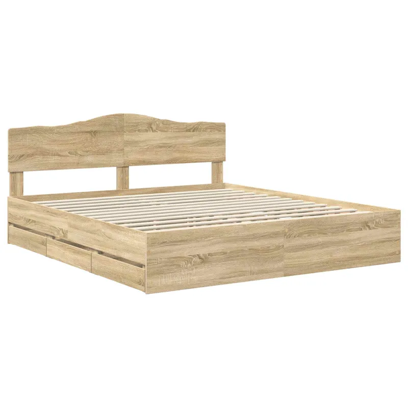 Lovos rėmas Sonoma ąžuolas 200 x 200 cm Inžinerinė mediena