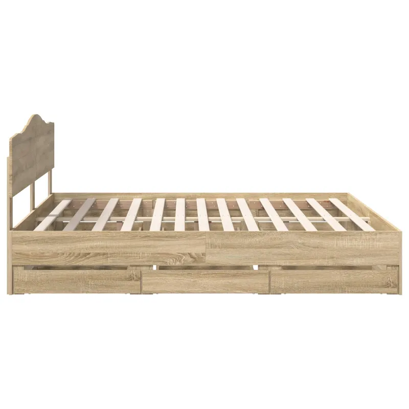 Lovos rėmas Sonoma ąžuolas 200 x 200 cm Inžinerinė mediena